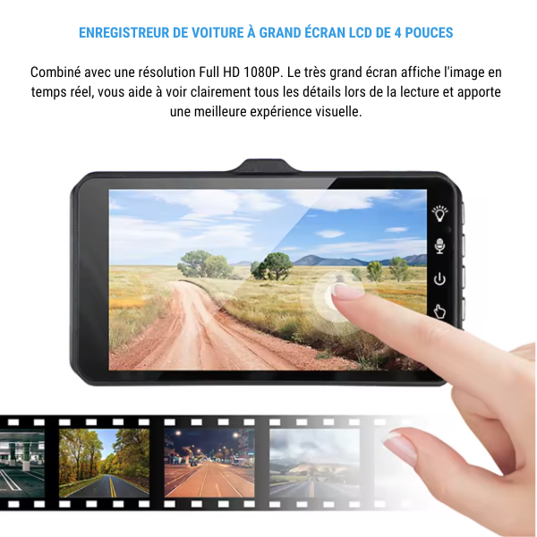 Dashcam Caméra Embarquée de Voiture avec Écran Tactile