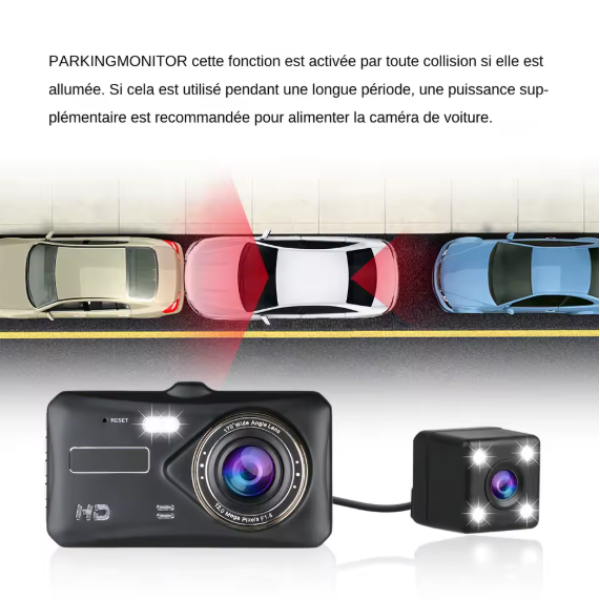 Dashcam Caméra Embarquée de Voiture avec Écran Tactile